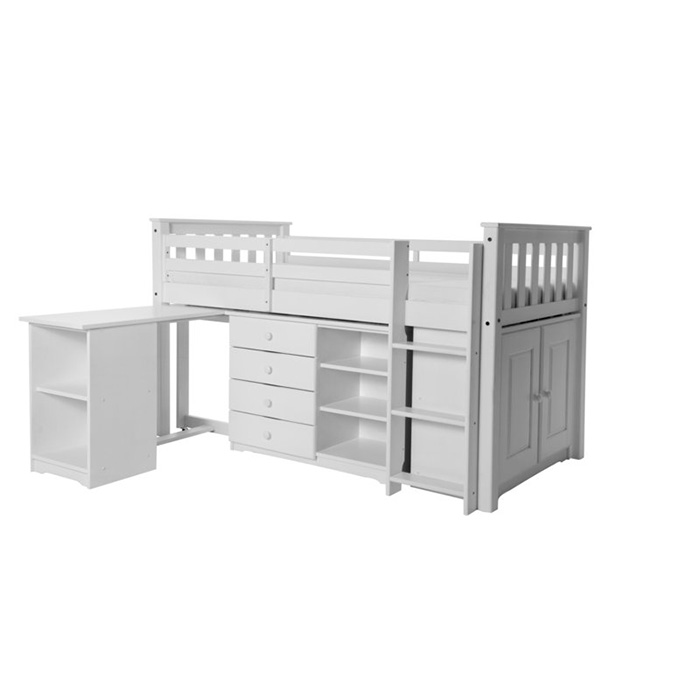 Porto White Pine Mid Sleeper Bunk Beds - Click Image to Close